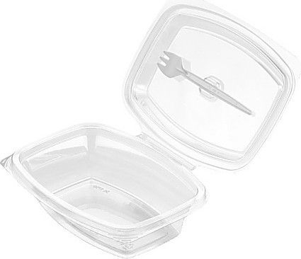 Bilde Salatbeger Duni M/gaffel 500Ml Klar (200 stk)