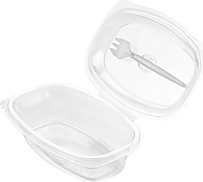 Bilde Salatbeger Duni M/gaffel 350Ml Klar (400 stk)