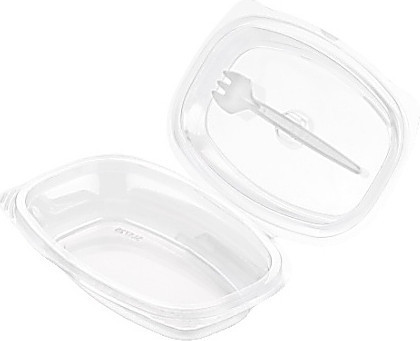 Bilde Salatbeger Duni M/gaffel 250Ml Klar (400 stk)