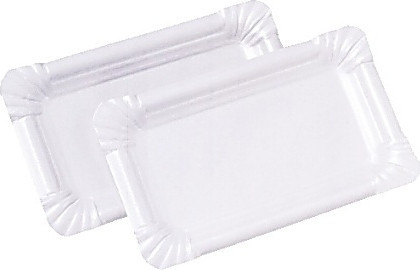 Bilde Kakebrett Pp-Belagt 10X16Cm Hvit (250 stk)