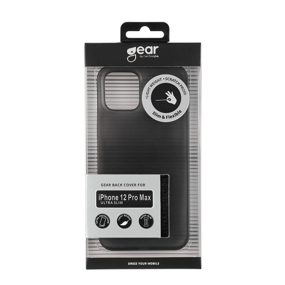 BildeGEAR Mobildeksel Ultraslim Svart Semitransparent iPhone 12 Pro Max
