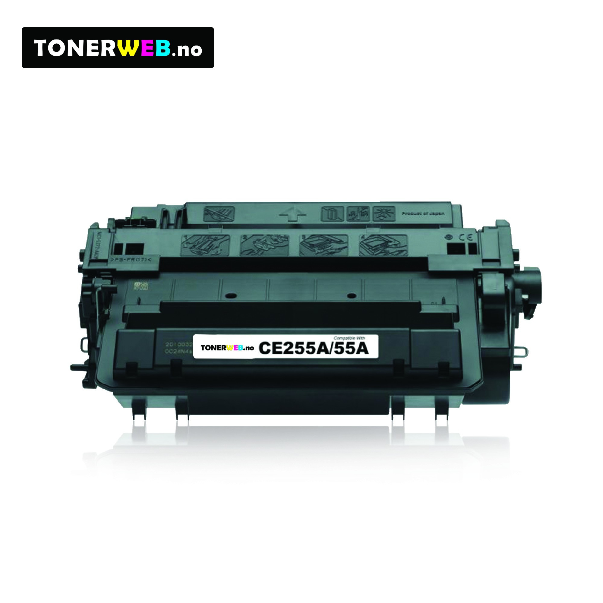 Tonerkassett, erstatter HP Sort 55A (6.000 sider)