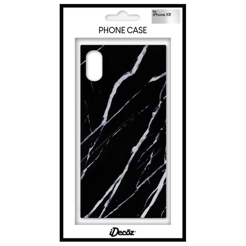 IDECOZ Mobildeksel Svart Marble iPhone XR
