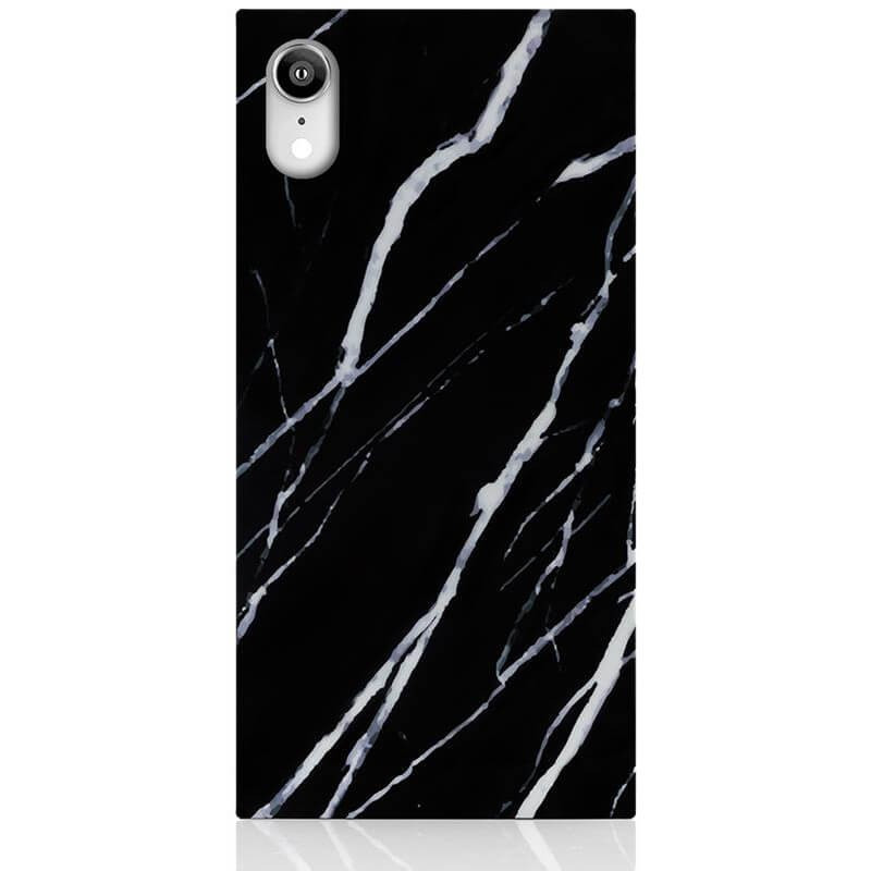 IDECOZ Mobildeksel Svart Marble iPhone XR