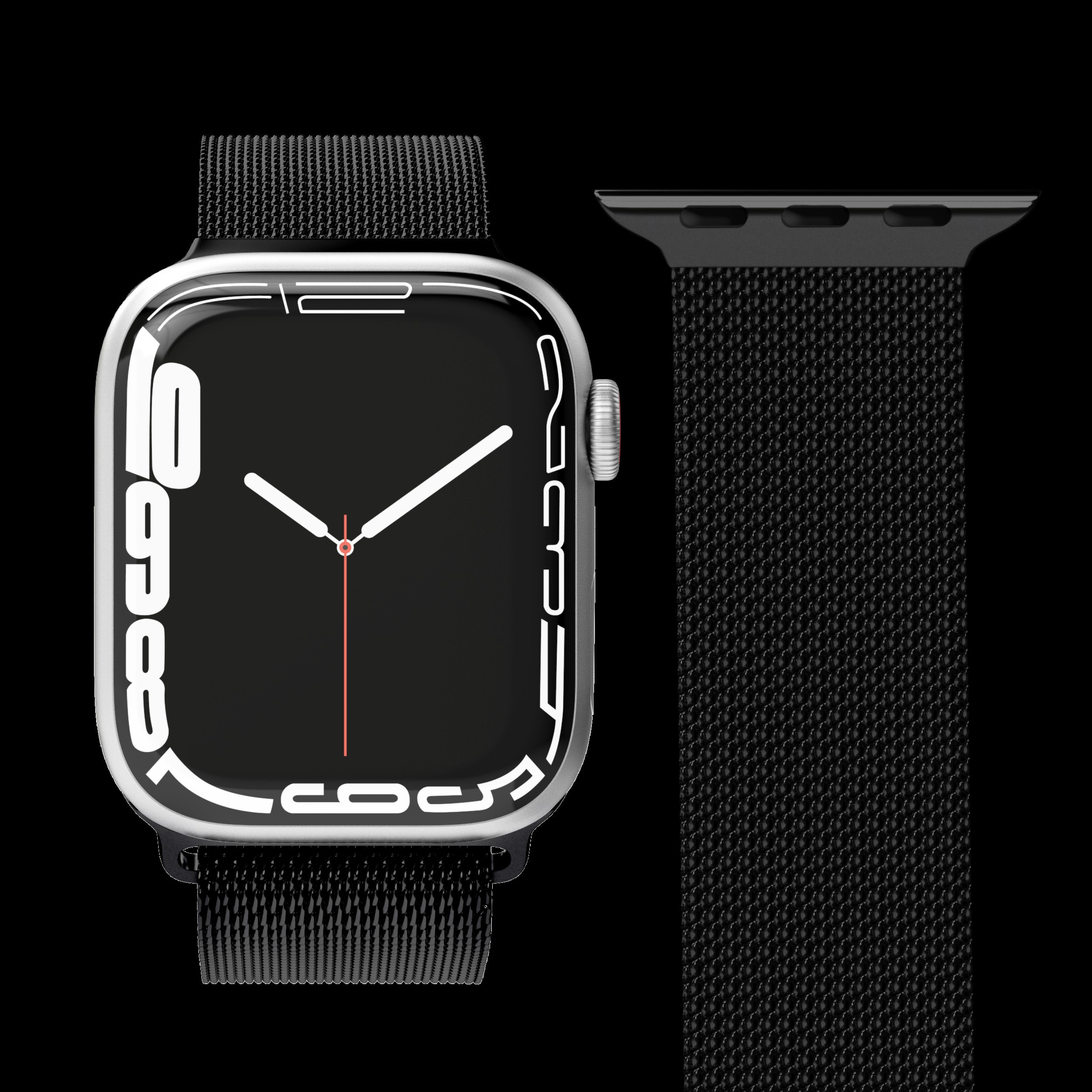 BildeMilanese Loop Case 1 Band One 38/40/41 mm, Black