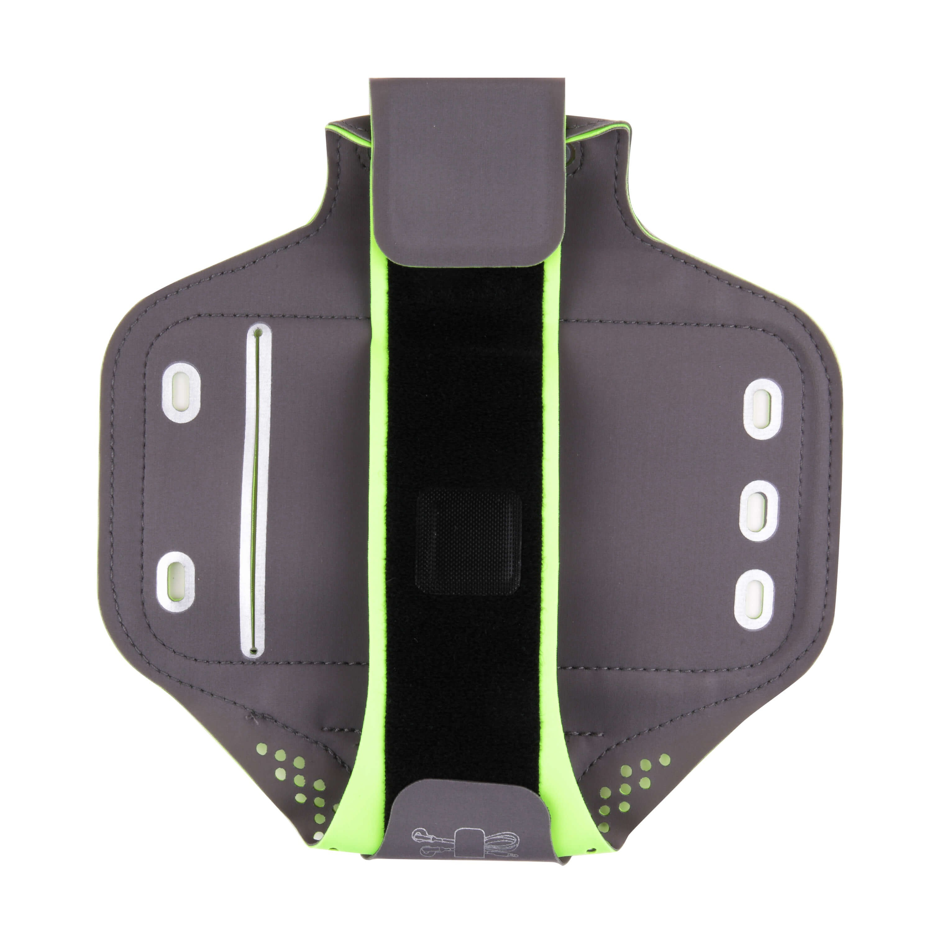 BildeGEAR Sportsarmbånd LED Premium Universal 6,5" Grå/Gul