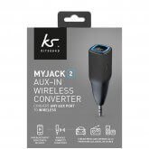 KITSOUND 3,5mm BT Mottaker MyJack2 Trådløs Svart 10h Batteritid Mic