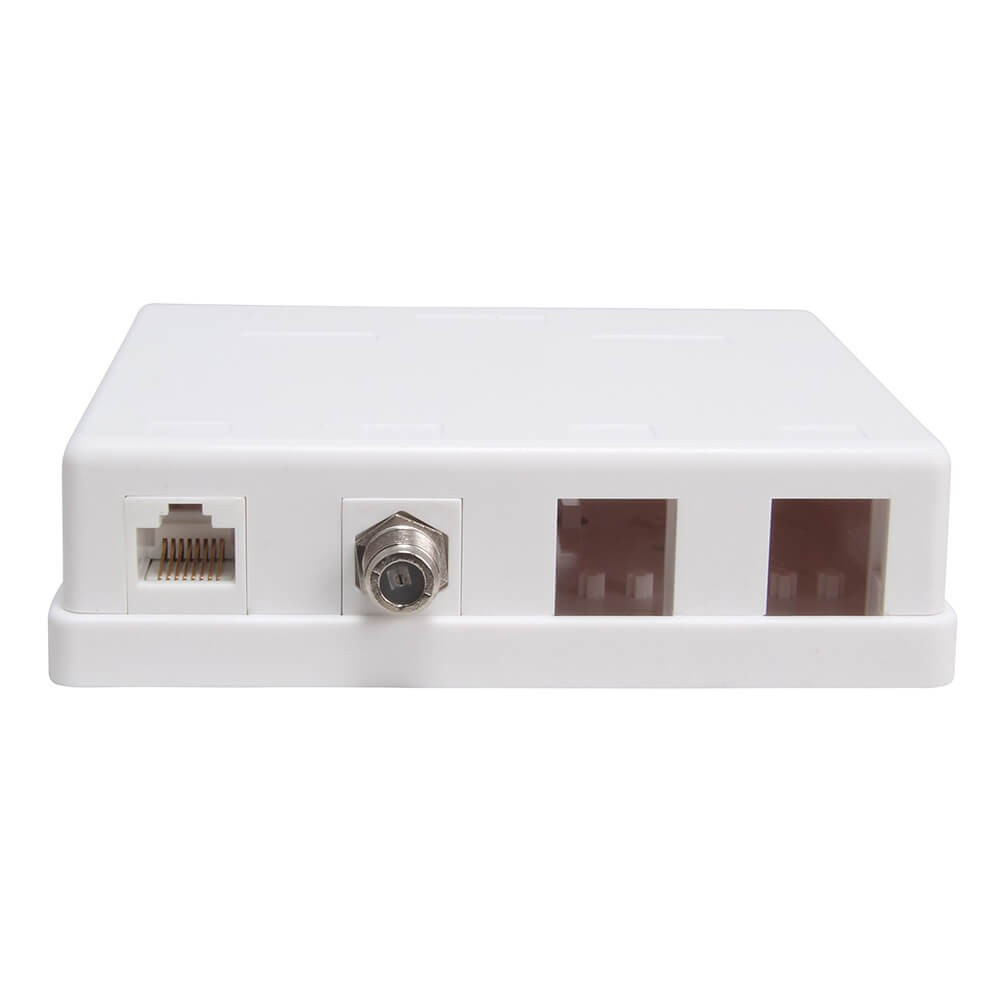 BildeTRIAX Uttagsboks Keystone CAT6 UTP 4 Portar