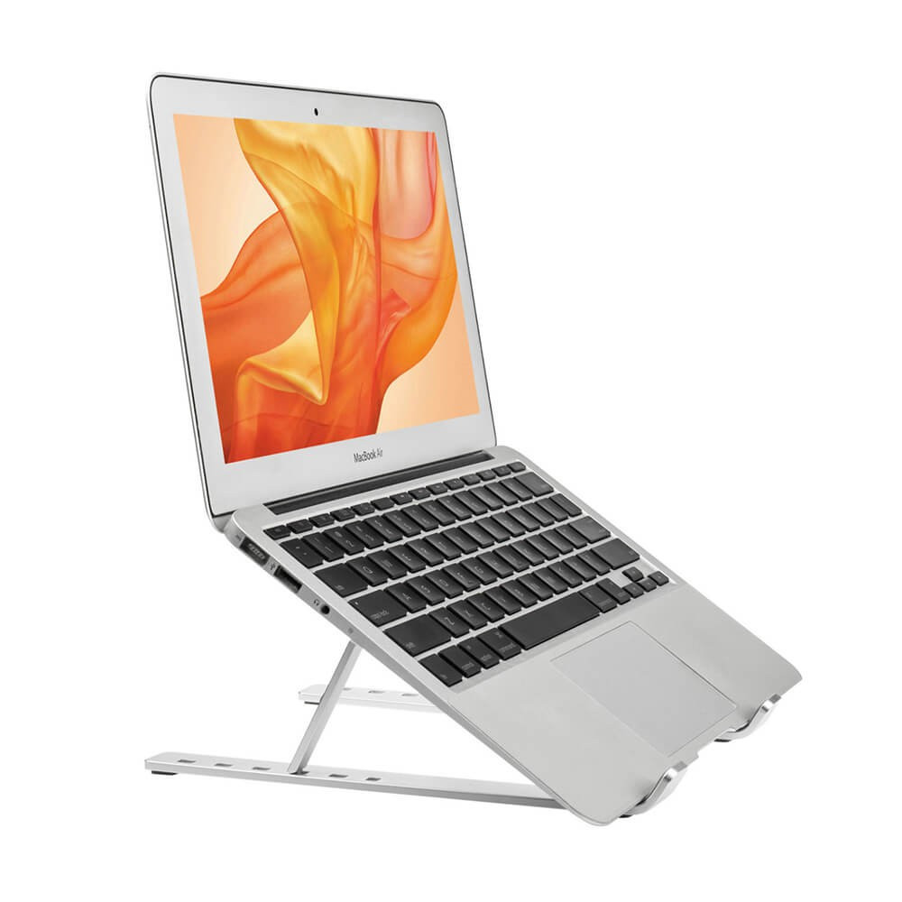 DESIRE2 Foldable Laptop Stand X shaped Aluminium Silver