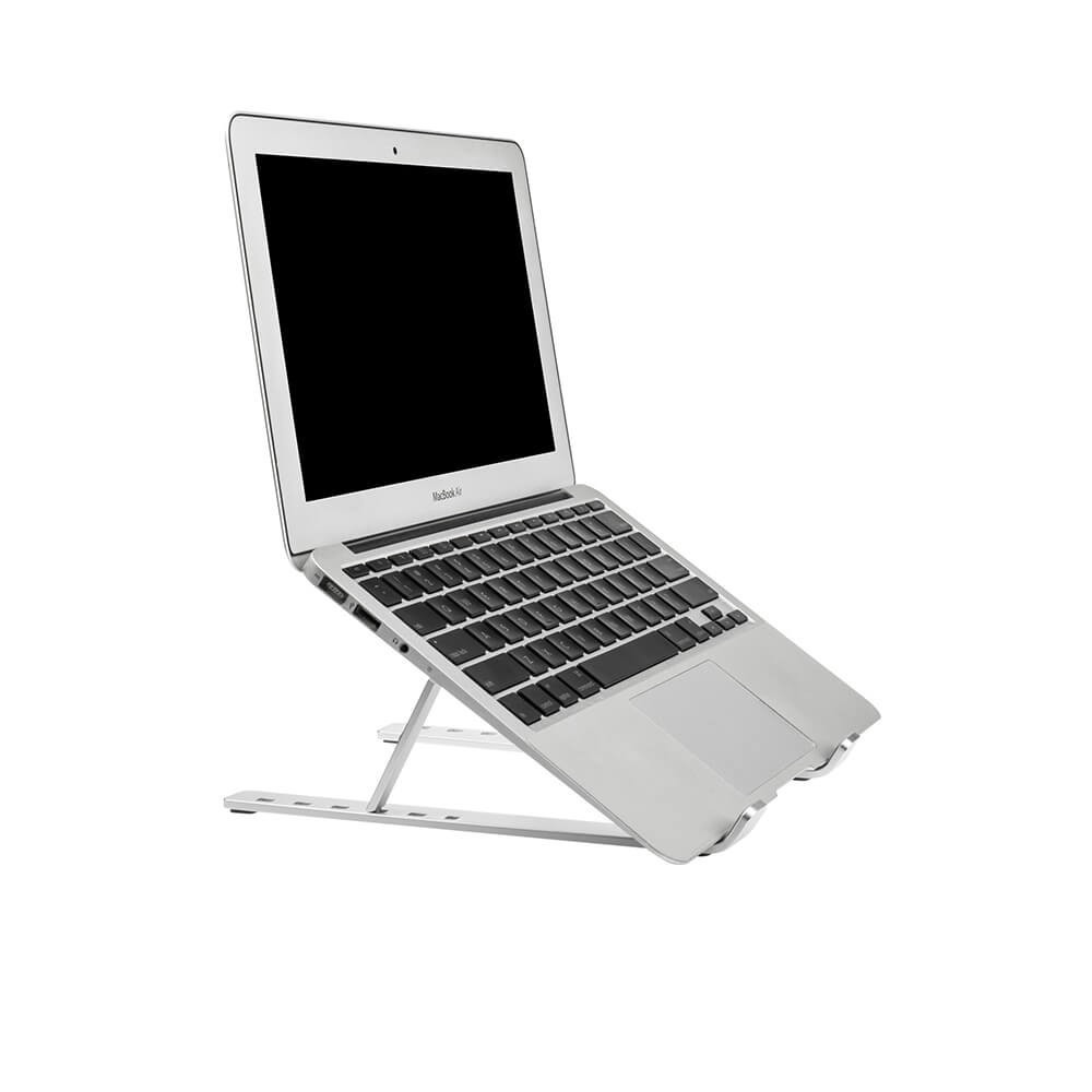 DESIRE2 Foldable Laptop Stand X shaped Aluminium Silver