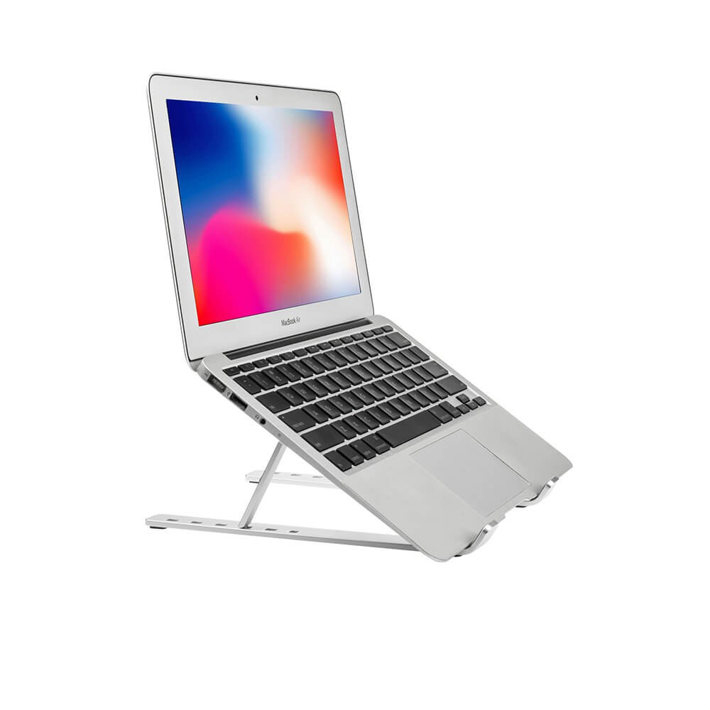 DESIRE2 Foldable Laptop Stand X shaped Aluminium Silver