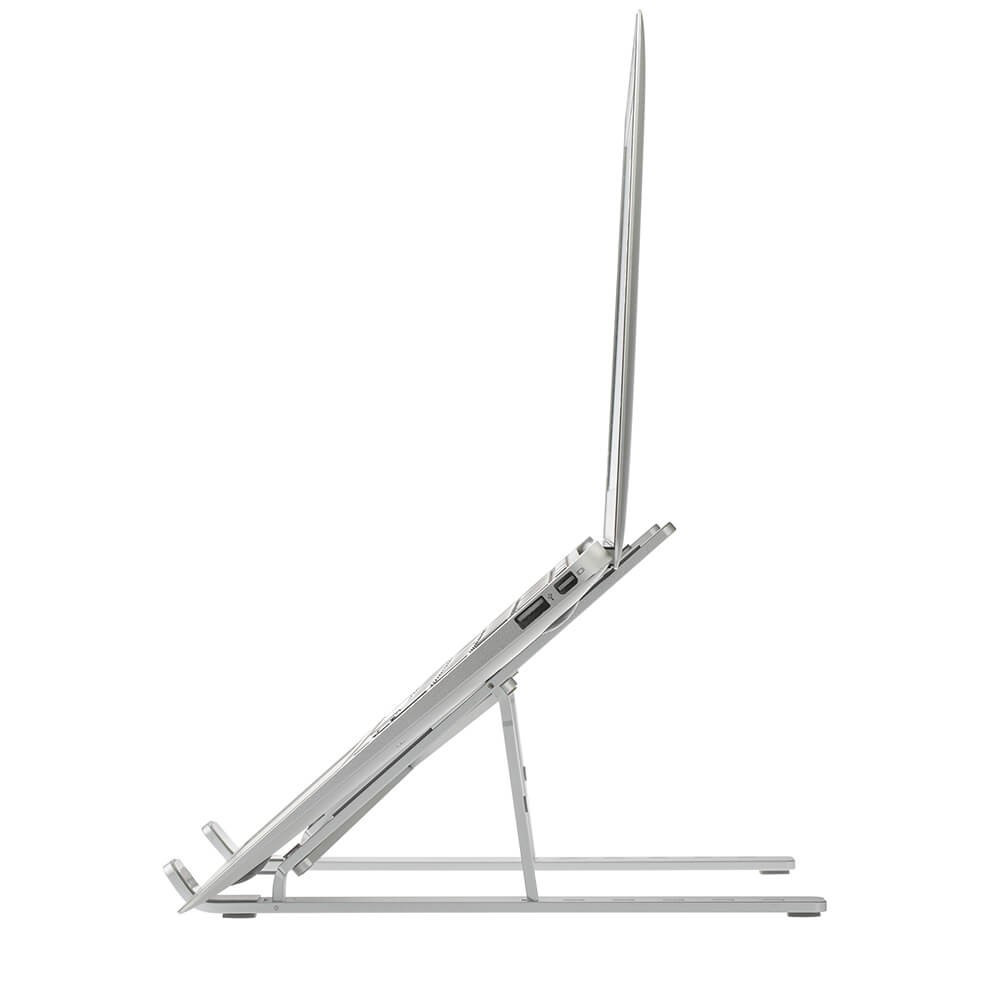 DESIRE2 Foldable Laptop Stand X shaped Aluminium Silver