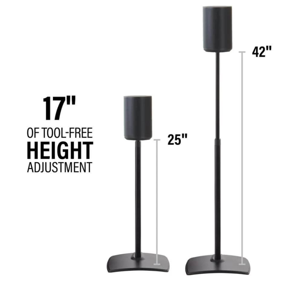 SANUS Floor Stand Adjustable for Sonos ERA 100 Pair Black