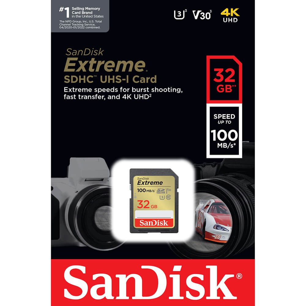 SANDISK Extreme 32GB 100MB/s UHS-I C10 V30 U3