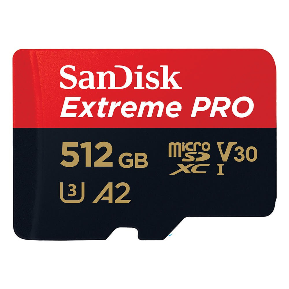 BildeSANDISK MicroSDXC Extreme Pro 512GB 200MB/s A2 C10 V30 UHS-I
