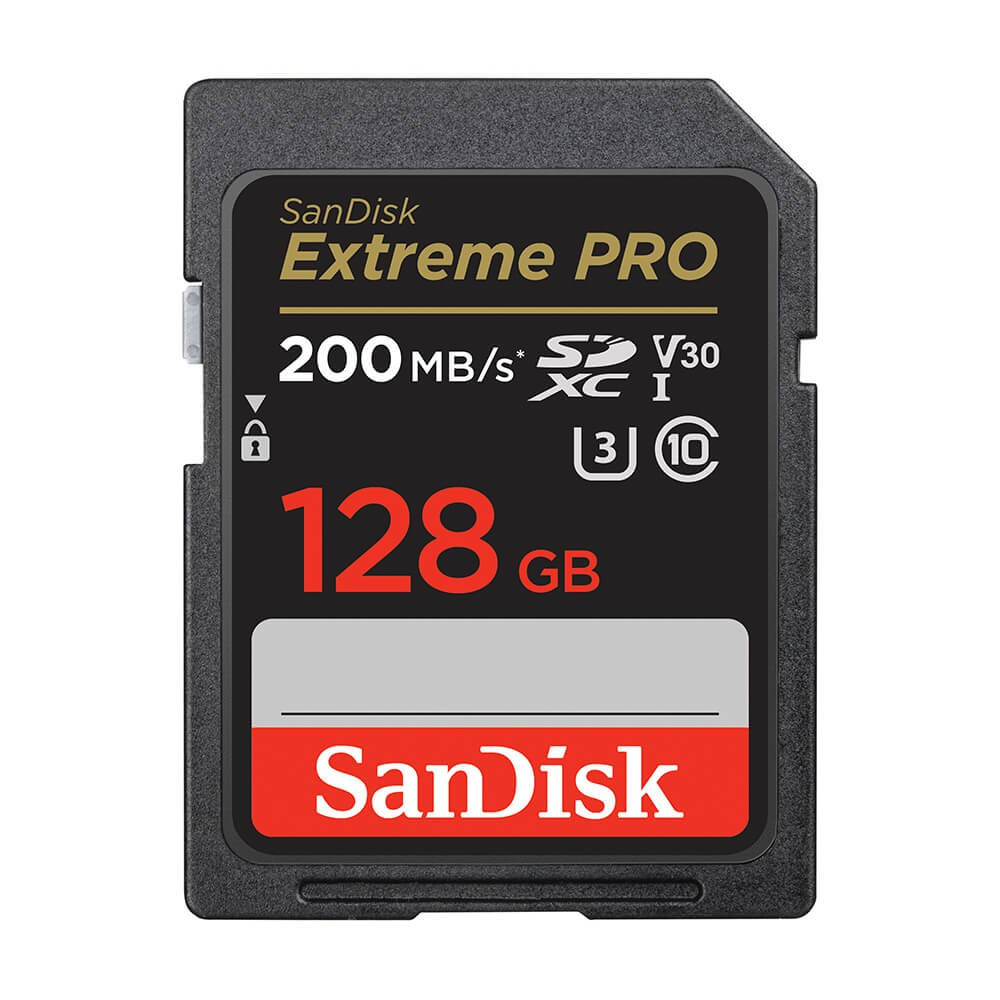 BildeSANDISK SDXC Extreme Pro 128GB 200MB/s UHS-I C10 V30 U3