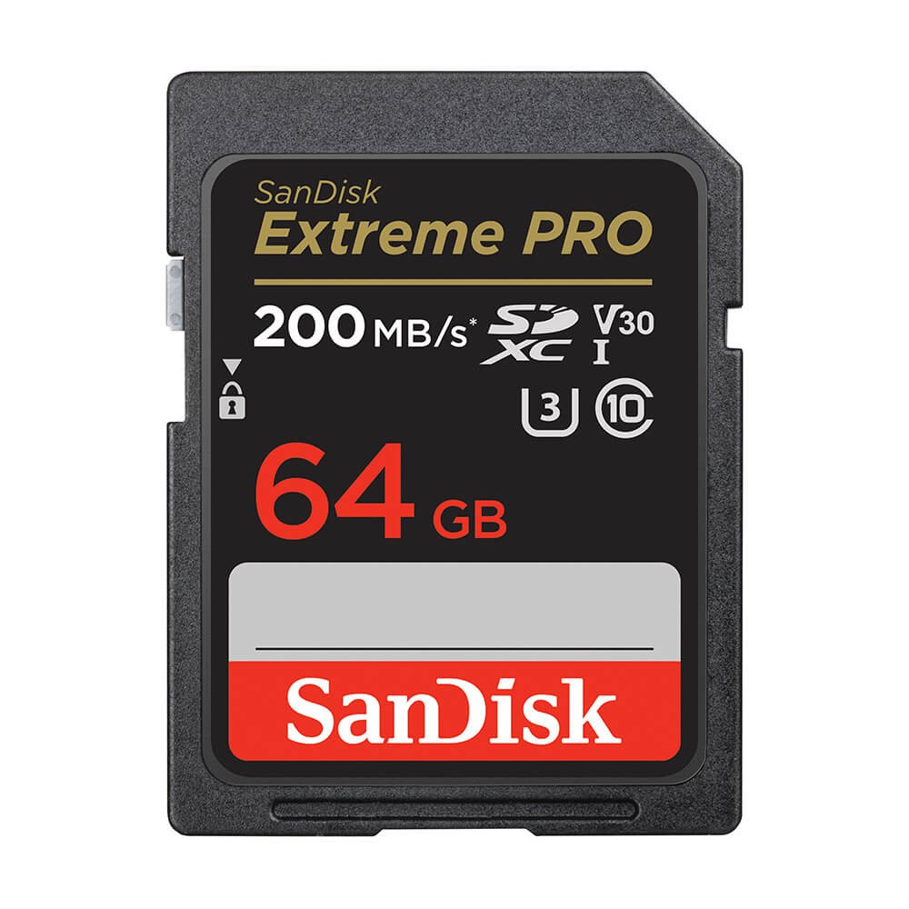 BildeSANDISK SDXC Extreme Pro 64GB 200MB/s UHS-I C10 V30 U3