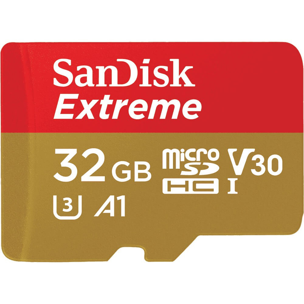 BildeSANDISK MicroSDXC Extreme 32GB 100MB/s A2 C10 V30 UHS-I U3