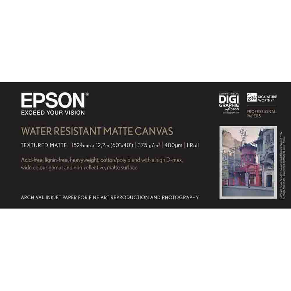 BildeEPSON 60" Water Resistant Matte Canvas 375g, 12m