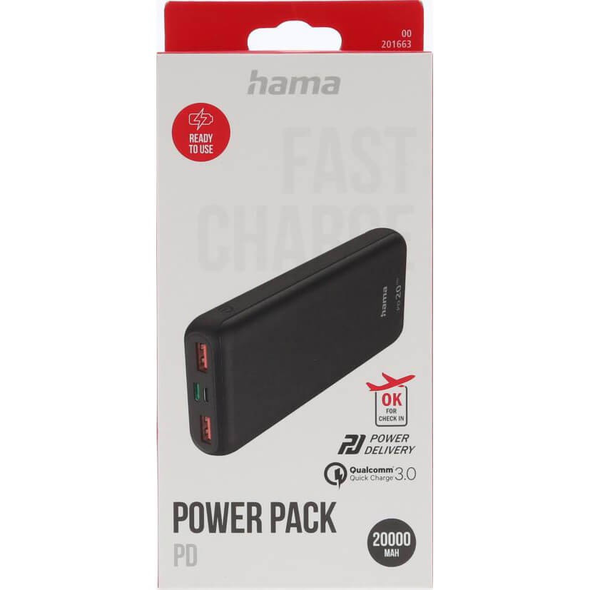 HAMA Powerbank PD 20000mAh Anthracite