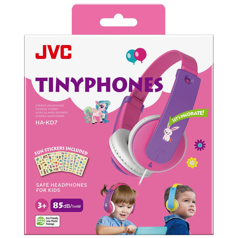 JVC Hodetelefon Barn KD7 On-Ear 85dB Rosa New