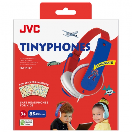 JVC Hodetelefon Barn KD7 On-Ear 85dB Rød New