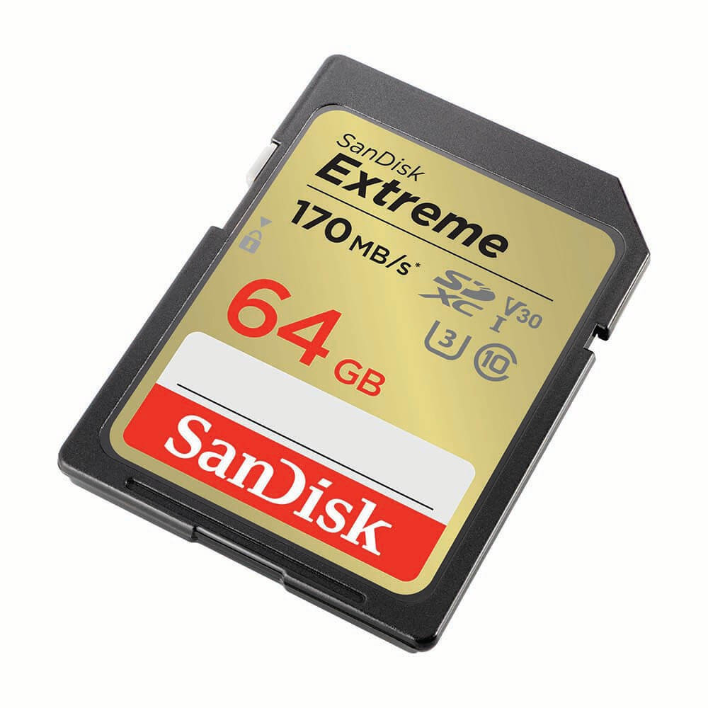 SANDISK SDXC Extreme 64GB 170MB/s UHS-I C10 V30 U3