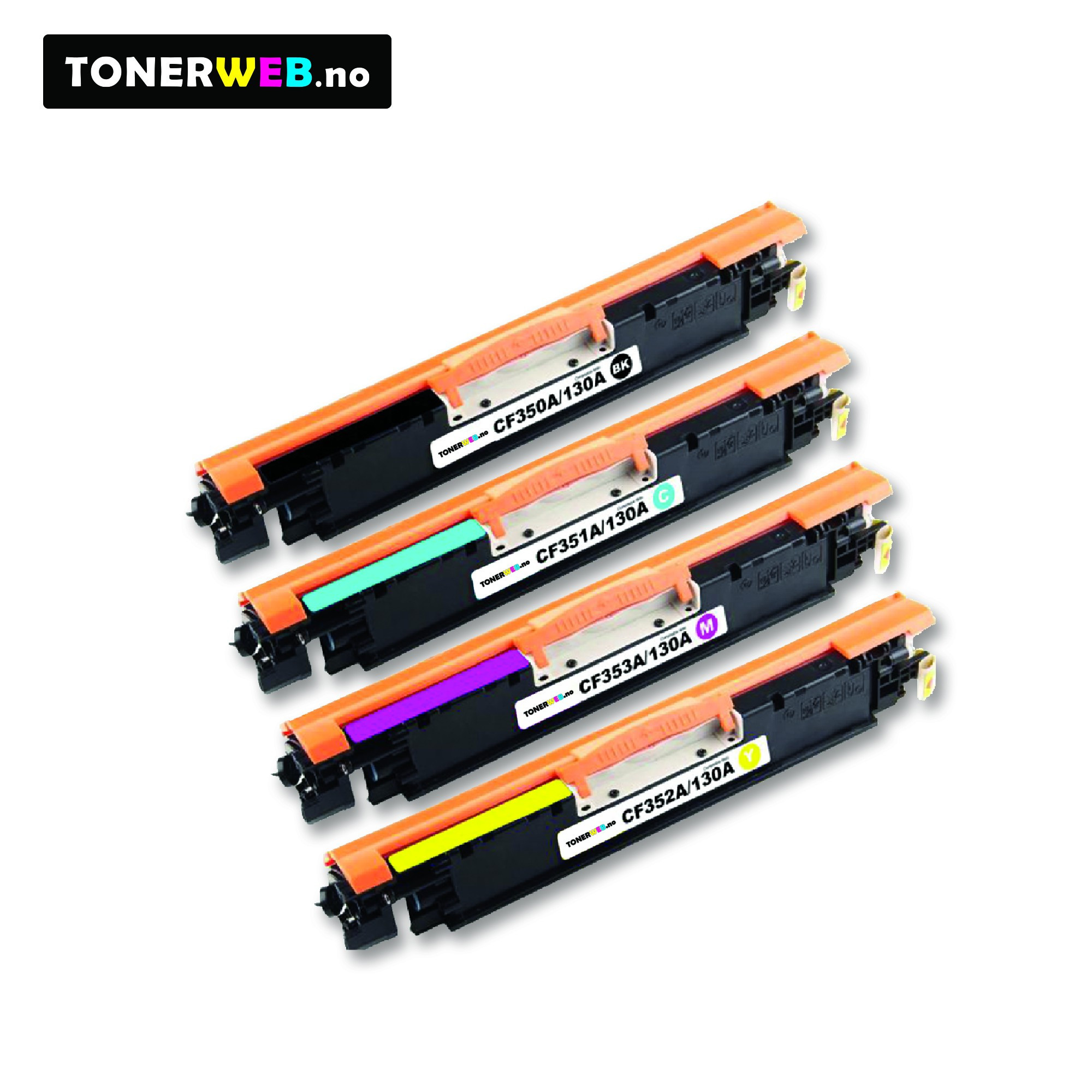 Tonerkassett, erstatter HP Tonerpakke Sort/Cyan/Magenta/Gul (1.300/3x1.000 sider)