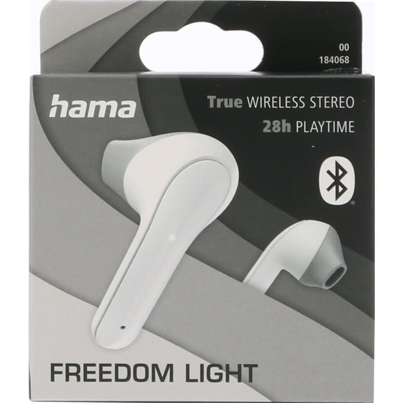 HAMA Hörlur Freedom TWS In-Ear True Wireless White