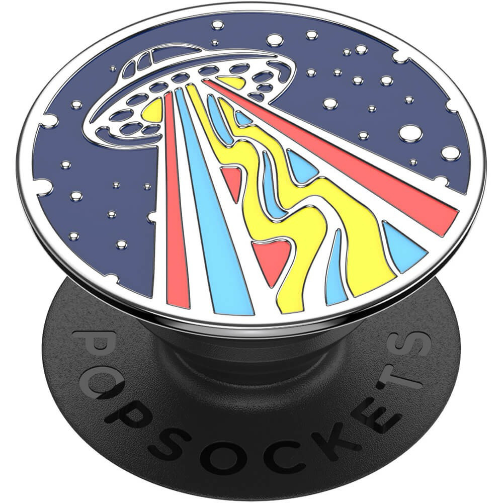 POPSOCKETS Enamel Outta This World Navy Avtagbart Grip med Stativfunksjon Premium