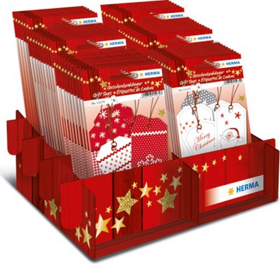 Herma gave/til-og-fra julkort display (60)