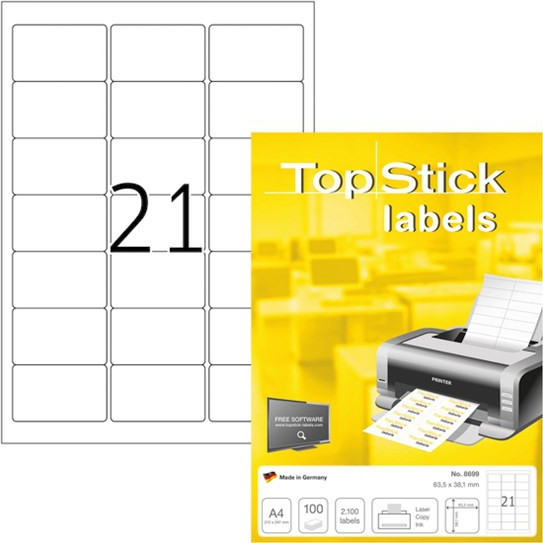 BildeEtikett TopStick 63,5 x 38,1mm (100)