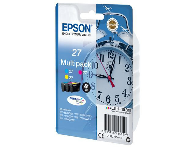 Blekk Epson 27 C13T27054012 Cmy (3 stk)