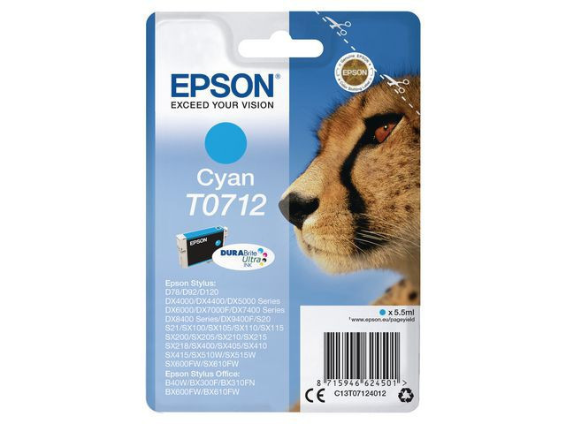 T0712 Cyan Ink Cartridge 5.5 ml