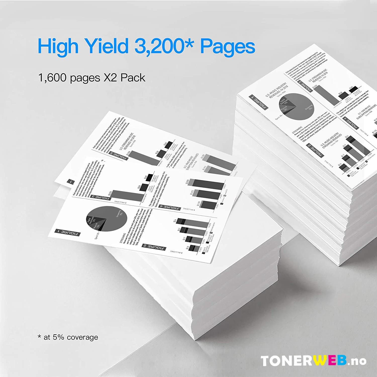 Tonerkassett, erstatter HP Sort 415A (2400 sider) 