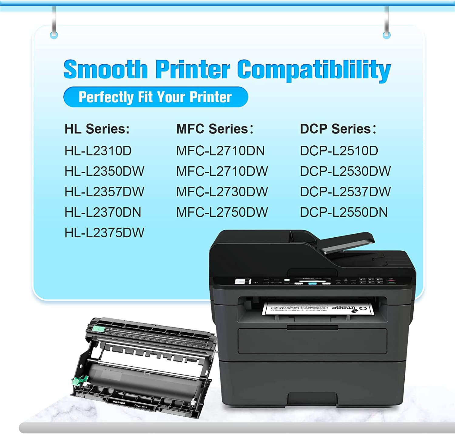 Trommel, erstatter Brother DR-2400 (12.000 sider)