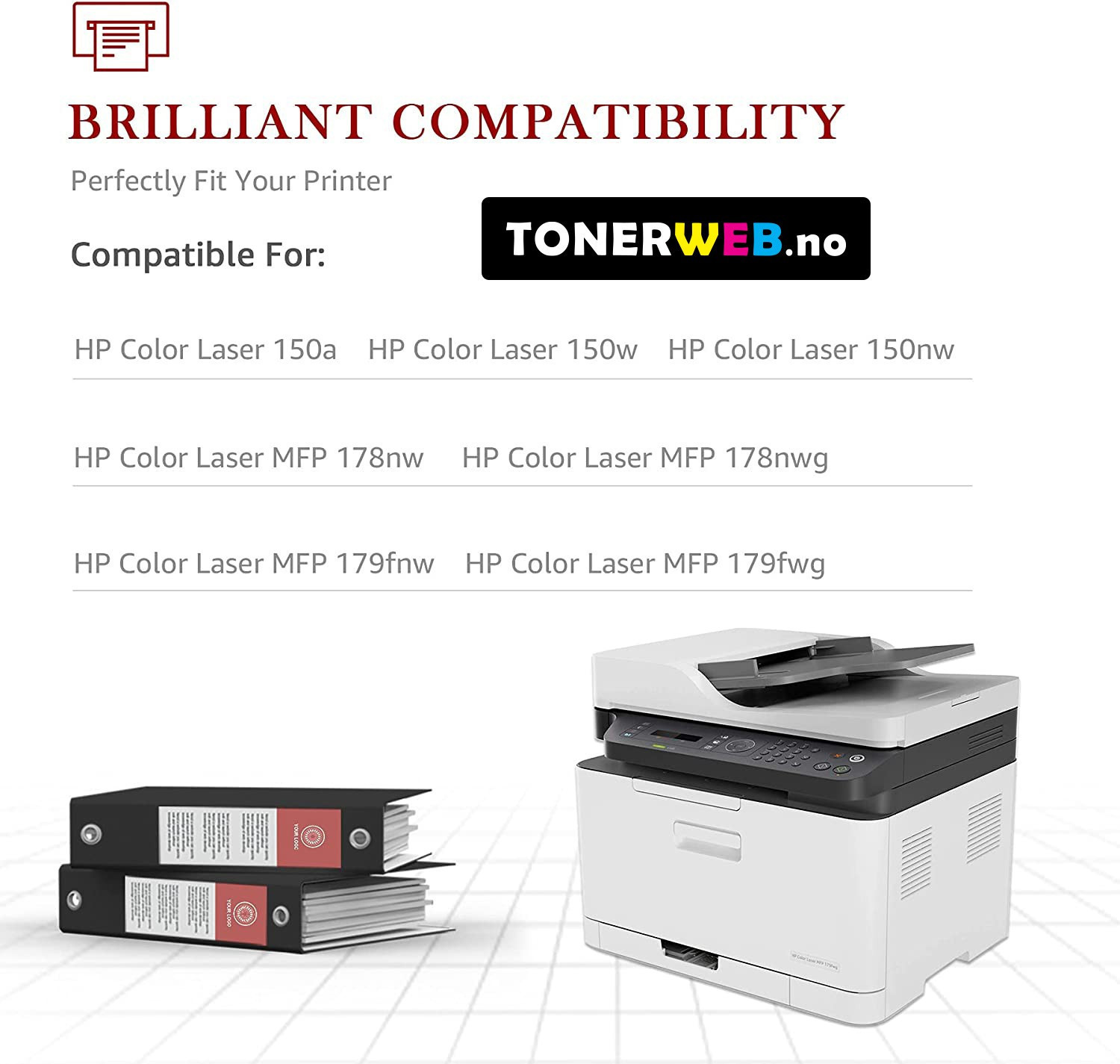Tonerkassett, erstatter HP Toner 4 -pack 117A BK/C/Y/M
