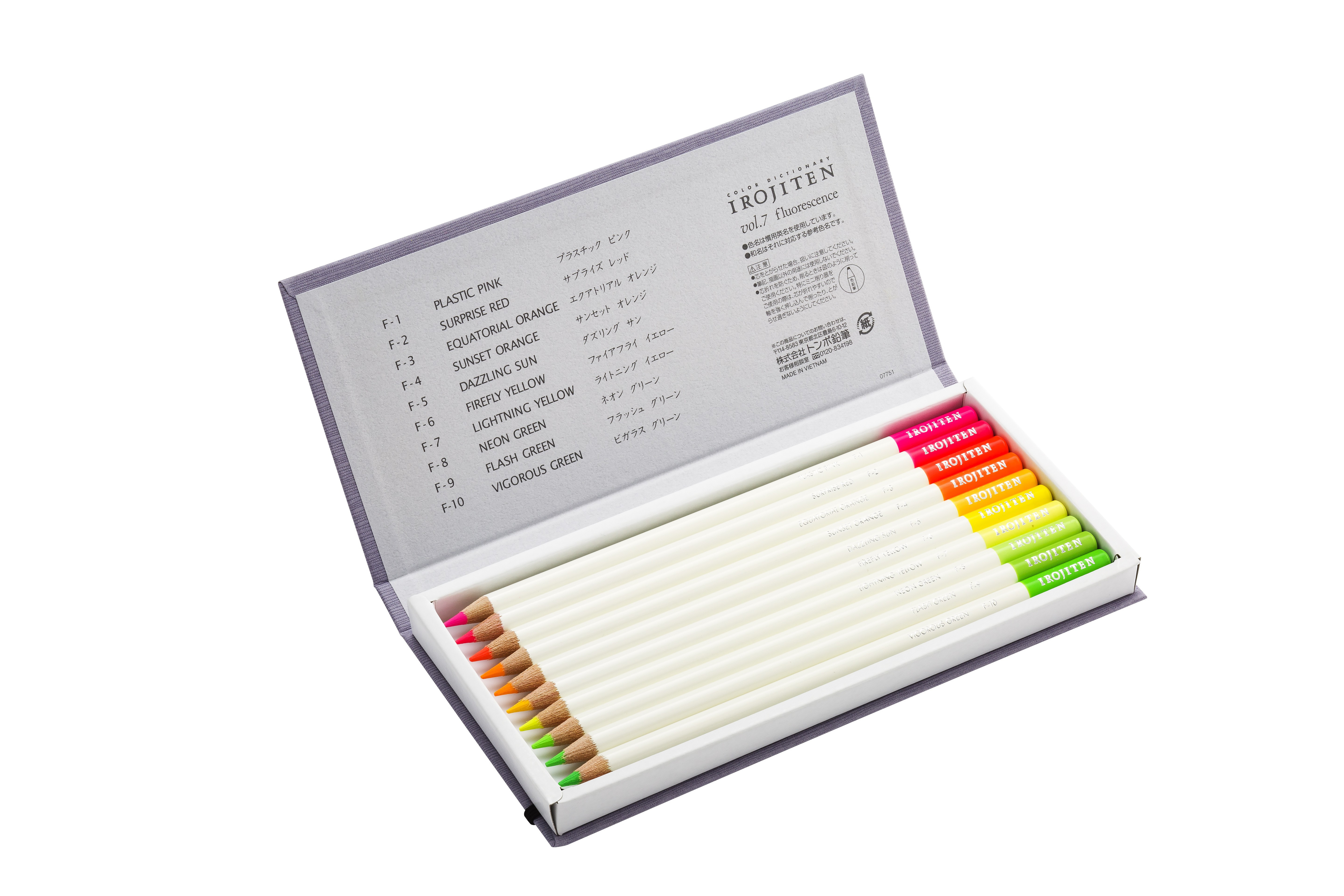 Tombow Blyant Irojiten vol 8 Fluorescence 1 ass (10)