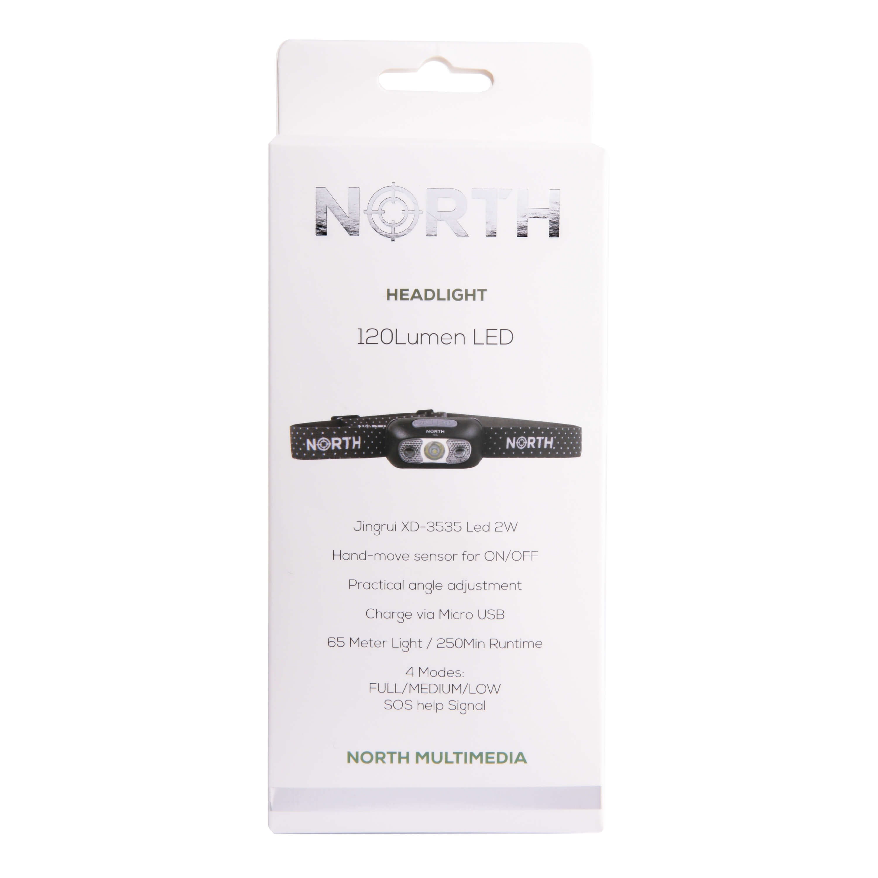 NORTH Hodelykt 120 Lumen Svart ca 65m Sensorkontroll