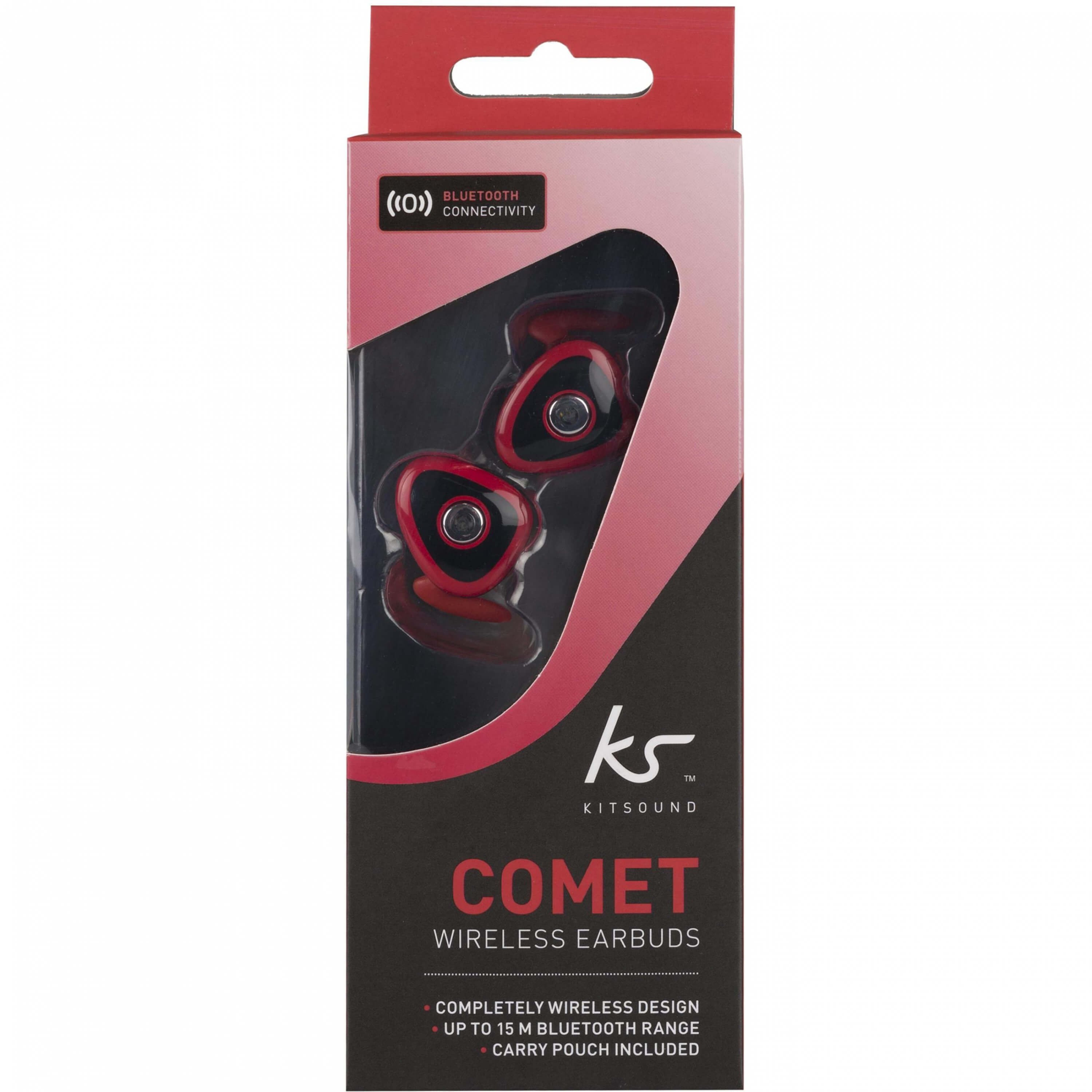 KITSOUND Øreplugger Comet In-Ear True Wireless Rød