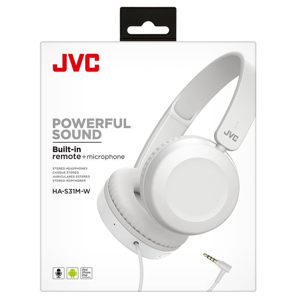 JVC Hodetelefon HAS31 On-Ear Hvit
