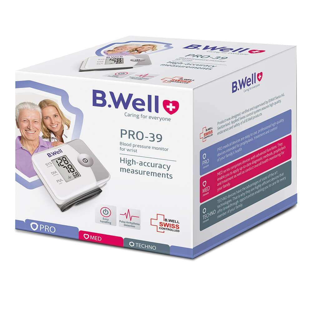 B.WELL Blodtrykkmåler Pro-39 Handled, Ett Mem
