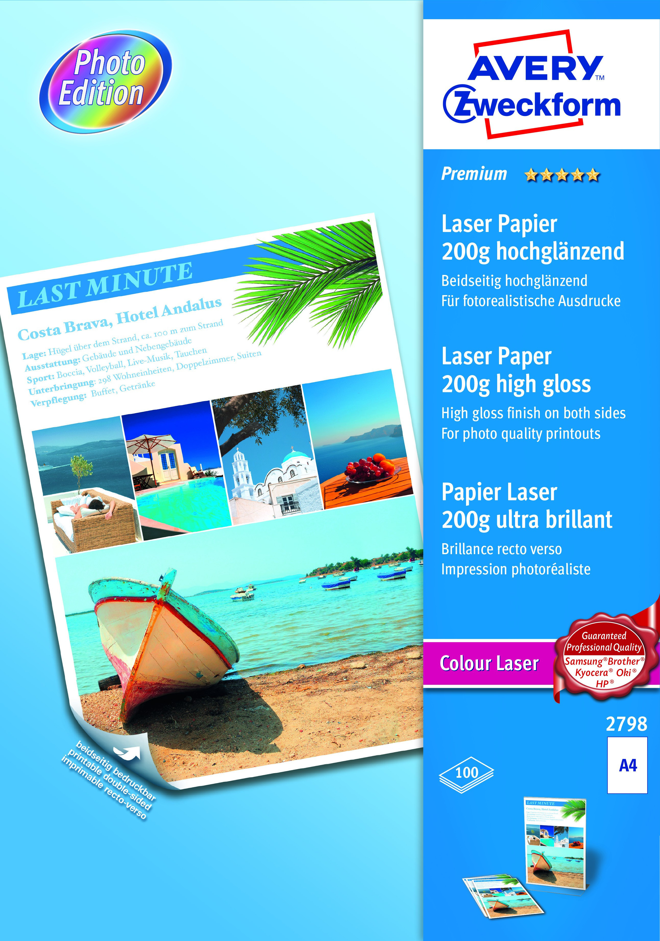 BildePremium Glossy laser photo paper 200g (100)