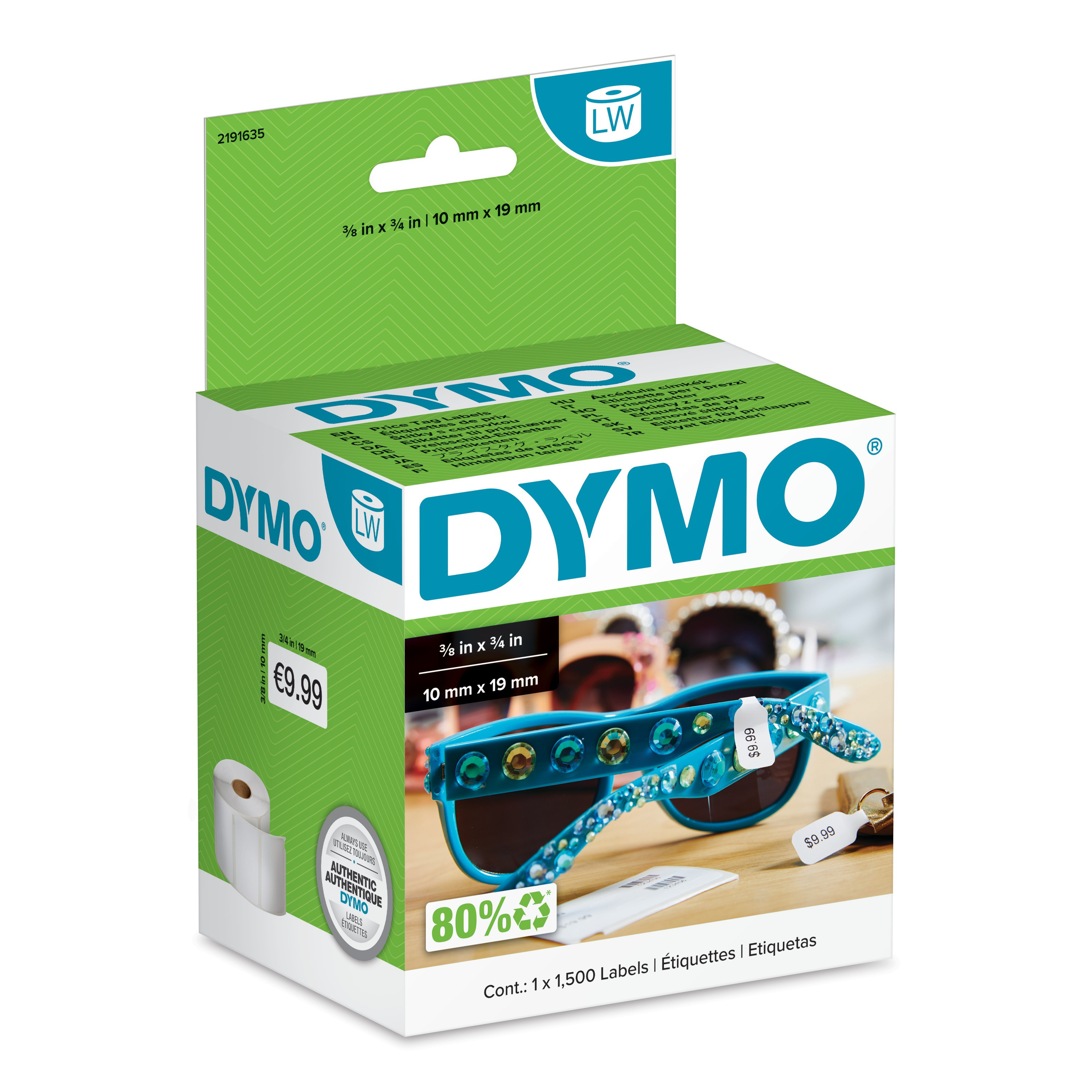 BildeDYMO LabelWriter 54mm x 11mm Price Tag Labels 1 Roll x 1500