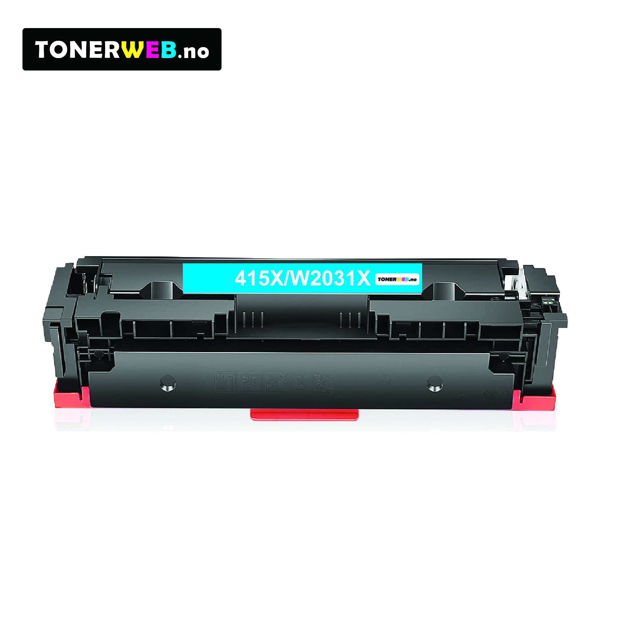 Tonerkassett, erstatter HP Toner Cyan 415X (6000 sider) 