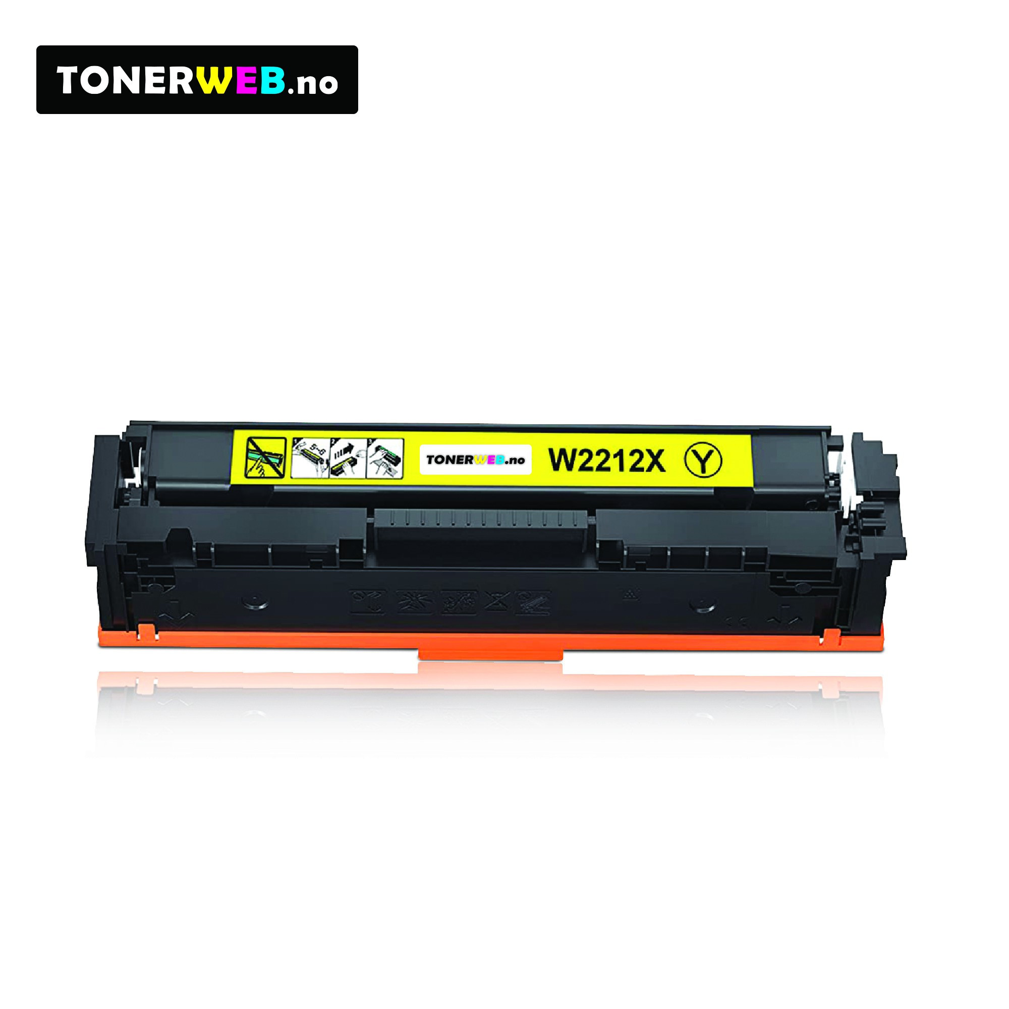 Tonerkassett, erstatter HP 207X Gul (2450 sider)