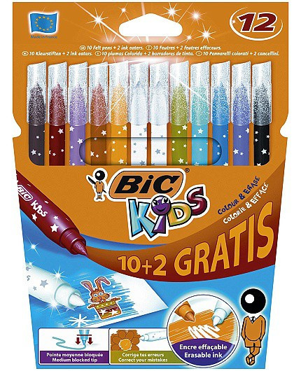 BildeTusj Bic Kids Colour & Erase (12 stk)