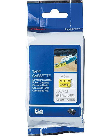 BildeFLe-6511 yellow tape in label size 2,1 cm, 45 mm