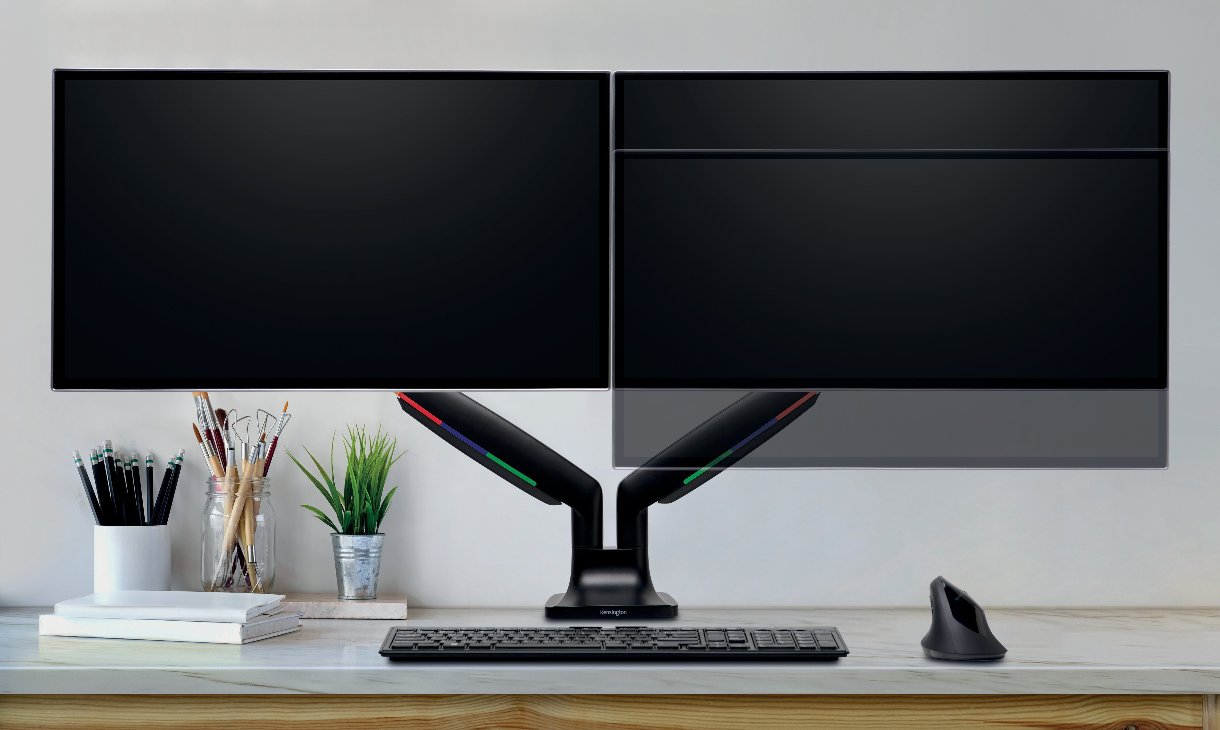 Monitor Arm Dual OneTouch Adjust.Black