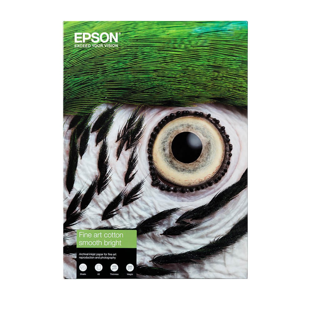 BildeEPSON Fine Art Cotton Smooth Bright A4 25 Sheets